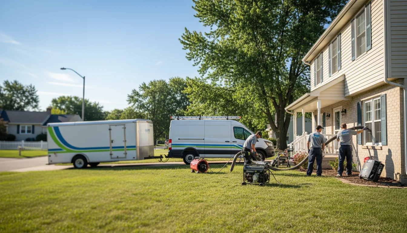 Flooded Basement Restoration And Cleanup With Repair in Glasford, IL near me